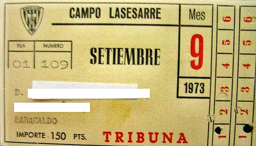 abono Lasesarre Barakaldo C.F. 1973