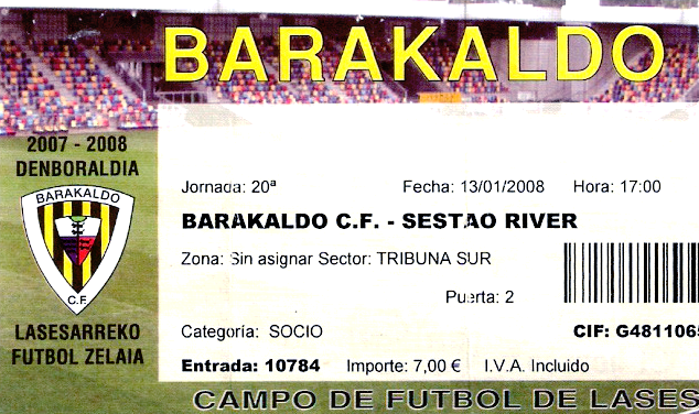 Barakaldo CF Sestao River Lasesarre entrada 2008