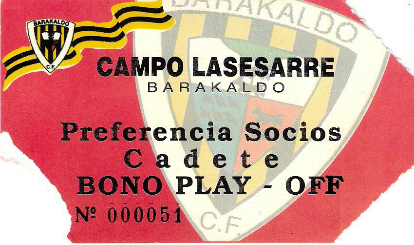 entrada bono play-off Lasesarre Baracaldo C.F.1993