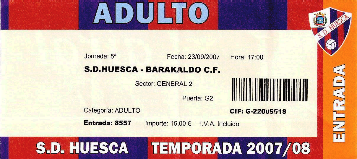 Huesca Barakaldo CF entrada 2008