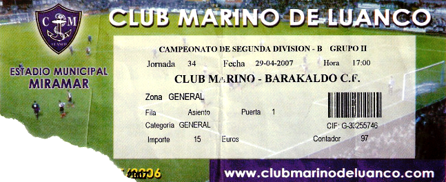 Marino Luanco Barakaldo Cf entrada 2007