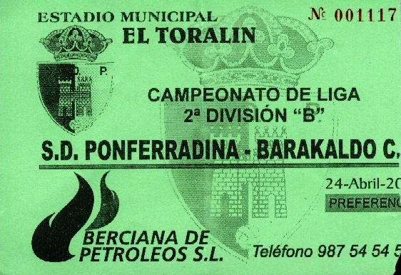Ponferradina Barakaldo CF entrada 2002