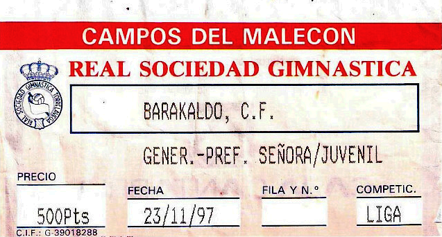 Torrelavega Barakaldo CF entrada 1997 el malecón